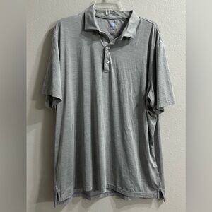 Johnnie O Featherweight Polo Mens Sz XL Gray Performance Activewear Golf Stretch